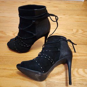 Jessica Simpson Bessy Peep Lace up Heels